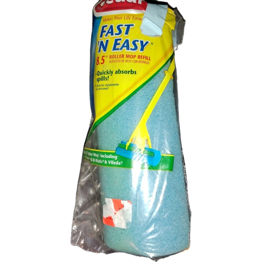 O Cedar‎ Fast N Easy 8.5" Roller Mop Head Refill NEW Discont'd Blue NOP